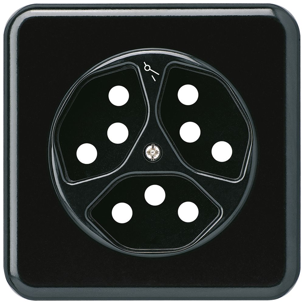 UP-Frontset basico 3×Typ 13/1 schwarz 86×86mm