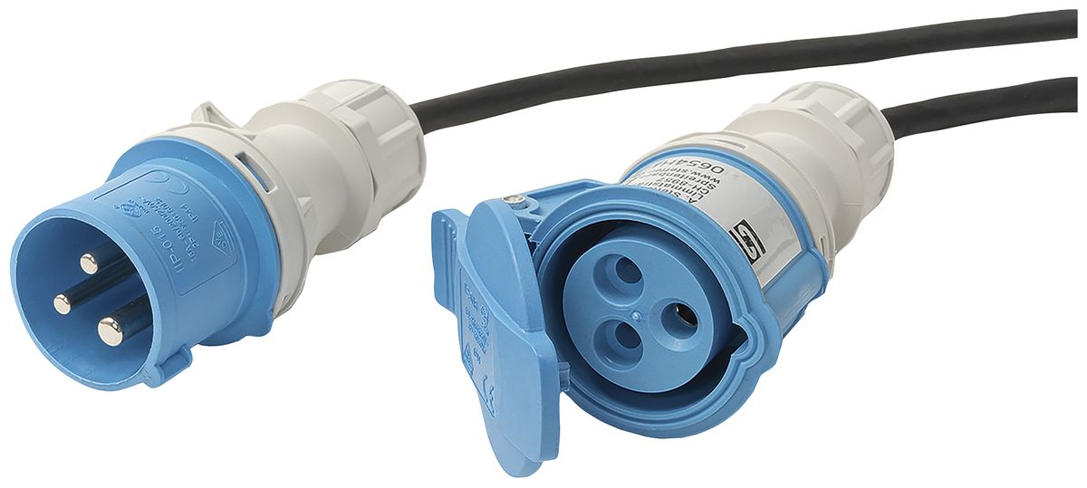 Verlängerungskabel Steffen GdV 3×2.5mm² 10m CEE16/CEE16 für Industrie schwarz