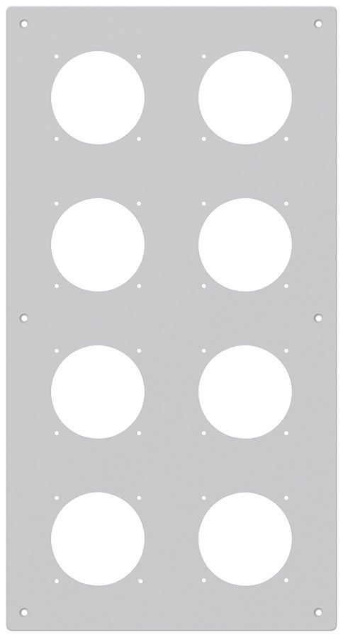 Plaque de montage ENC robusto 4×2 aluminium, gris