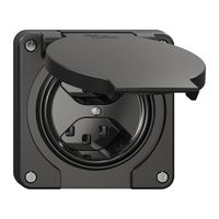 Steckdose NEVO N.CO, 2×T23, IP21, schwarz