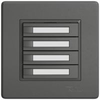 Poussoir universel ENC EDIZIO.liv UNI SNAPFIX® s.LED 4× comm.1T étiqu.grf