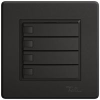 Pulsante universale INC EDIZIO.liv UNI SNAPFIX® 5…48V s.LED 4× com.1T ne