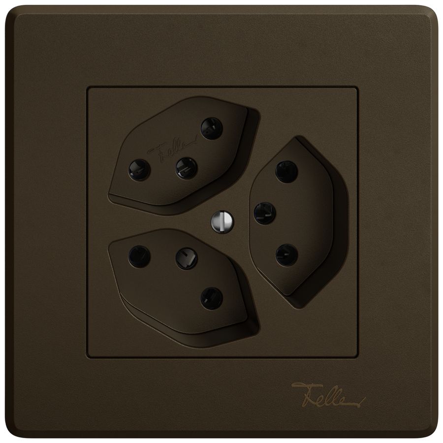 UP-Steckdose EDIZIO.liv SNAPFIX® 3×T13 3×S br