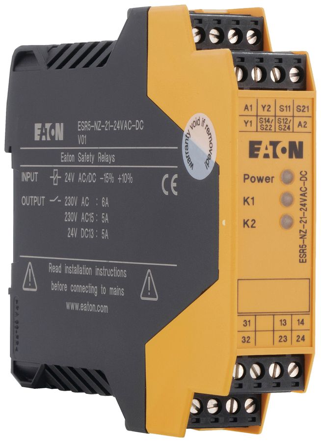 EB-Sicherheitsrelais Eaton ESR5-NZ-21-24VAC-DC Schraubanschluss 5A 22.5×114.5mm
