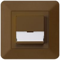 UP-SonnerieTaster kallysto.trend braun A/1L mit Namensschild 37×15mm