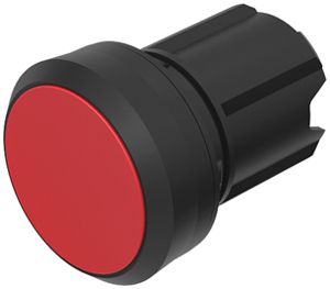 Pulsante INS EAO45, I, rosso, anello nero, a filo