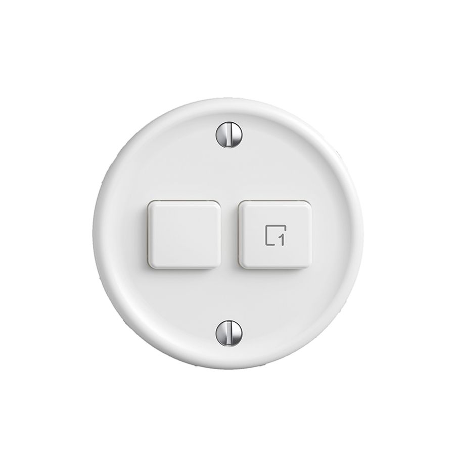 Abdeckset zu Druckschalter 1K Szene/2T Sdue Wiser weiss