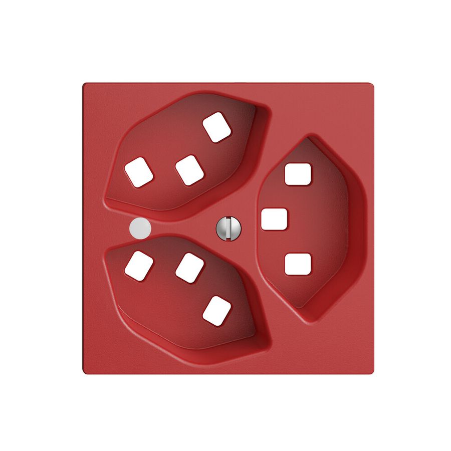 Frontset EDIZIOdue berry 60×60mm 3×T23 mit Linse