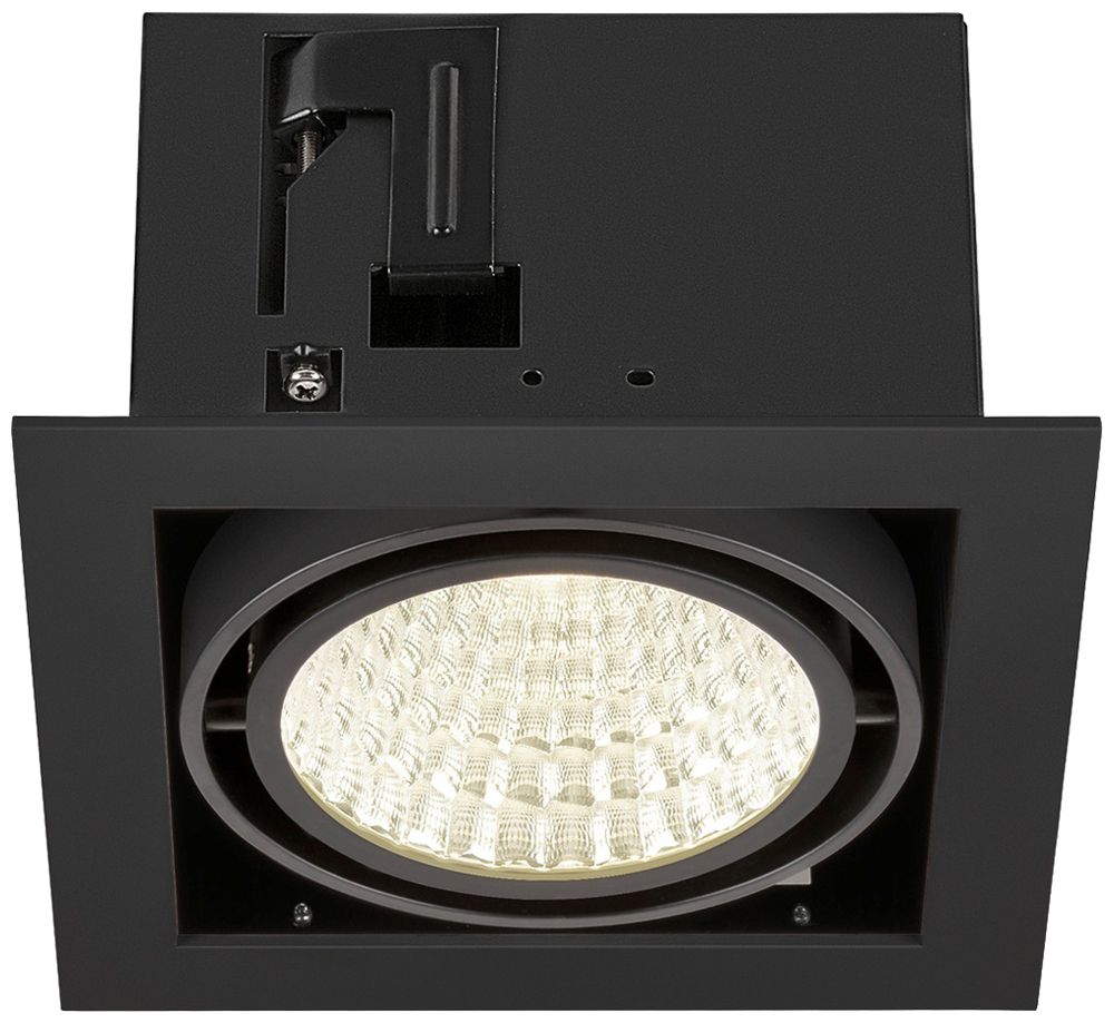 Downlight LED SLV KADUX 27W 3350lm 940 30° DALI 195×195mm nero