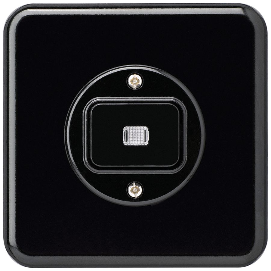 UP-Frontset basico schwarz mit Linse 86×86mm