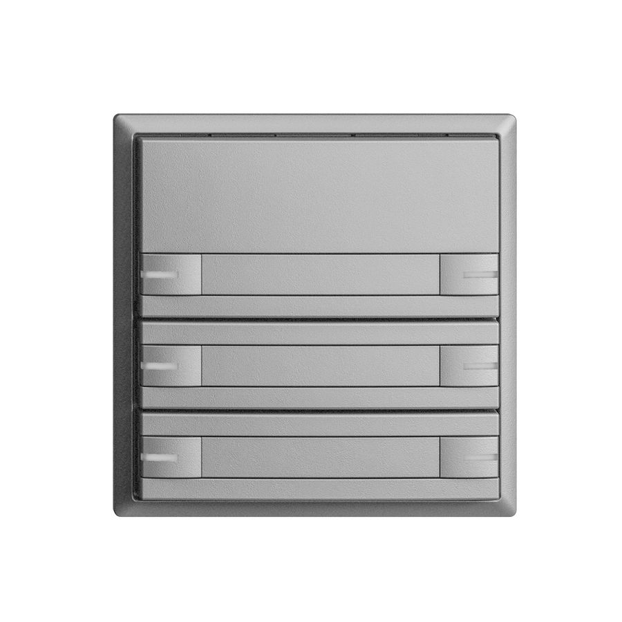 Poussoir KNX RGB EDUE, 250mW, a.LED RGB, a.papier, 6×poussoir, 1×touche, si