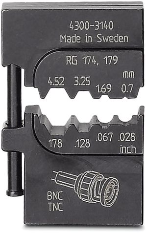 Ersatz-Gesenk CRIMPFOX M CX 2/DIE für BNC/TNC