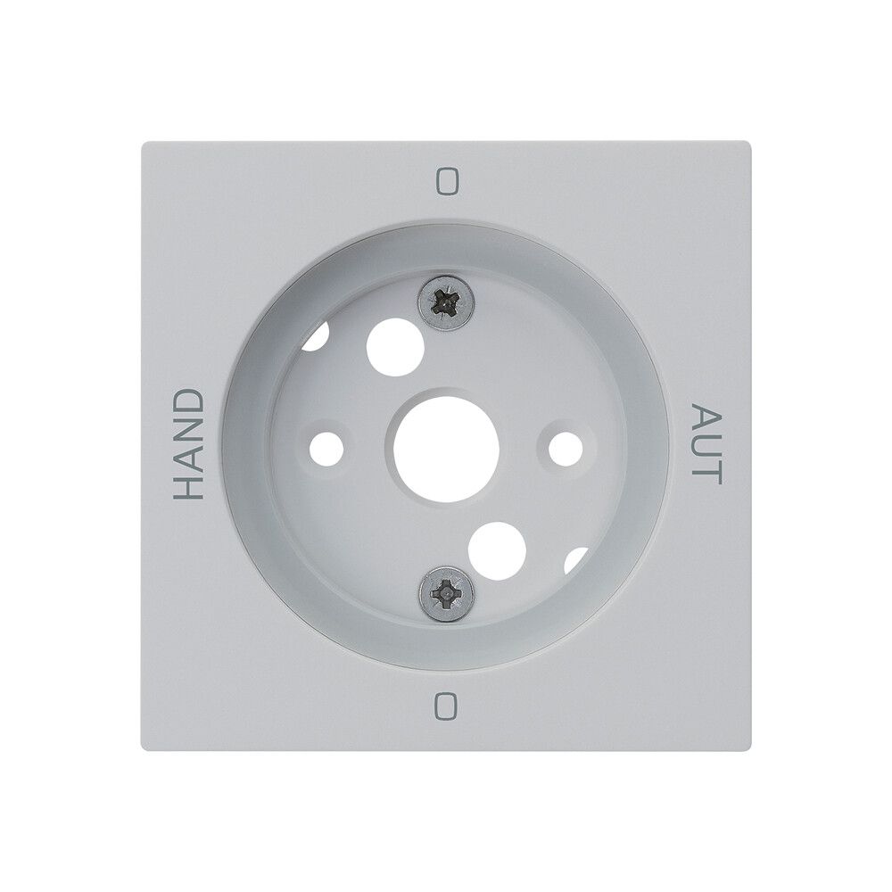 Frontplatte kallysto 0-Hand-0-Aut. 60×60mm für Drehschalter S2 hellgrau