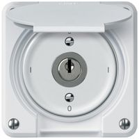Interrupteur à clé ENC robusto interrupteur 3×1 pôle 16A 250V 86×86mm blanc