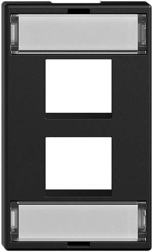 Kit de montage INC Feller FLF, sortie droite, pour 2×Keystone, noir