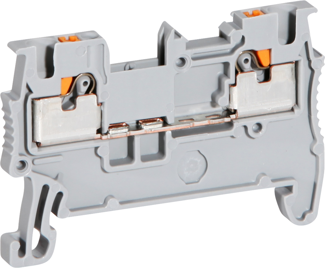 Durchgangsreihenklemme Push-In CLIPLINE 0.14…1.5mm² grau