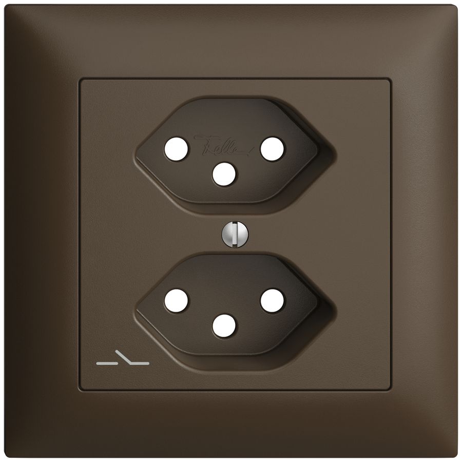 Frontset EDIZIOdue coffee 88×88mm 2×T13/1