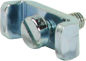 Kontaktplatte mit Spitzschraube Stahl galvanisch verzinkt