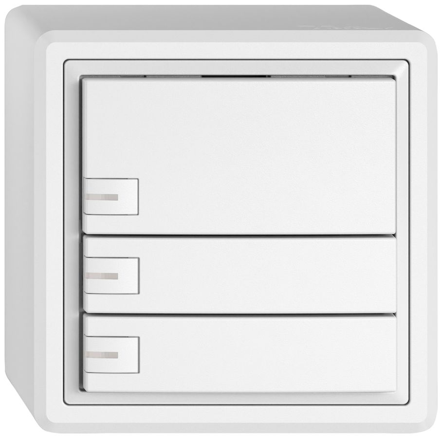 AP-Universaltaster EDIZIO.liv UNI SNAPFIX® m.LED RGB 3× 1-Tbed.ws