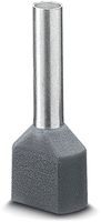 Zwillings-Aderendhülse isoliert Phoenix Contact DIN 46228 2×2.5mm² L=10mm grau