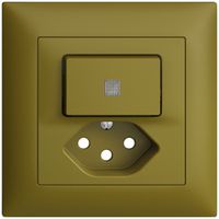 Kit frontal ENC EDIZIOdue olive 88×88mm T13, lentille,