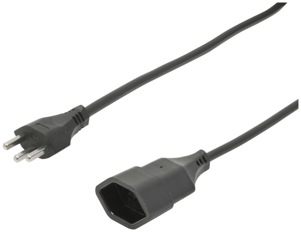 Verlängerung T23/T23 Td 2m 3×1.5mm² schwarz