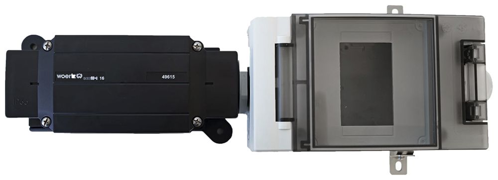 Abzweigdose Woertz für Flachkabel 5×16/5×25mm² 49615+49617 ohne Bestückung