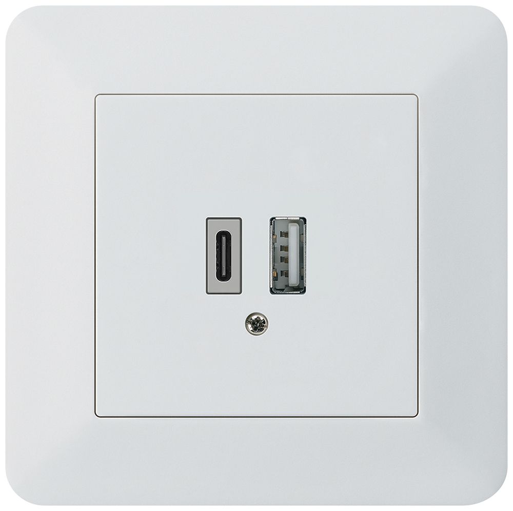 Prise de charge USB ENC kallysto.trend 18W PD 1×type A 1×type C blanc