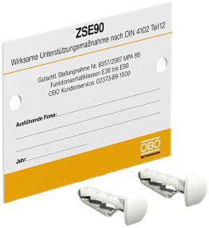 Kennzeichnungsschild Bettermann für Zugentlastung