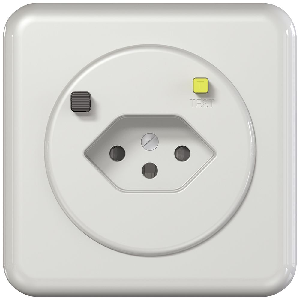 UP-FI-Steckdose CLASSIC B T13 30mA, shutter, weiss