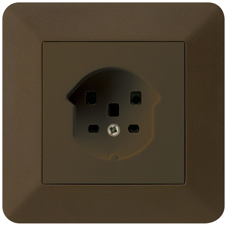 UP-Steckdose kallysto.trend T25 braun Schraubklemme