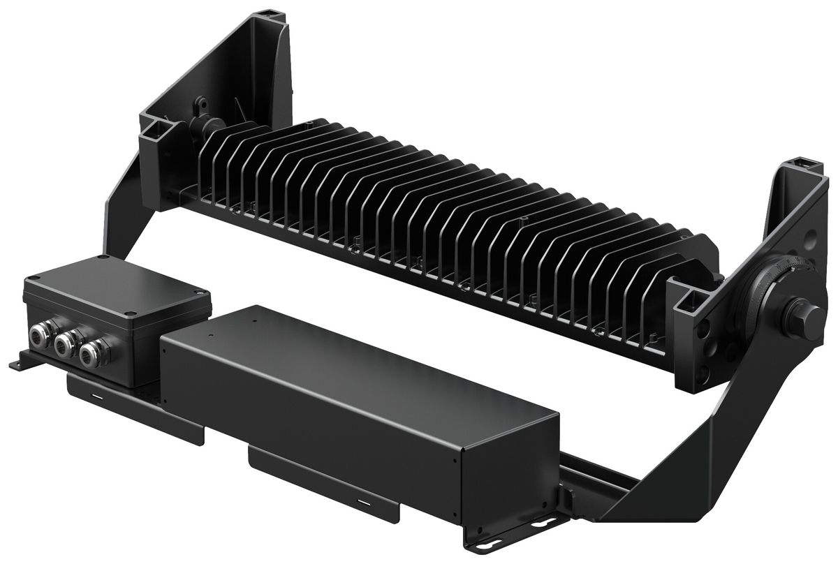 LED-Strahler DOTLUX HLFsport 400W 48387lm 4000K IP66 115×35° 1-10V schwarz