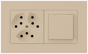 UP-Kombination kallysto.pro Gr.I-I horizontal 3×Typ 13+Schalter S3 beige