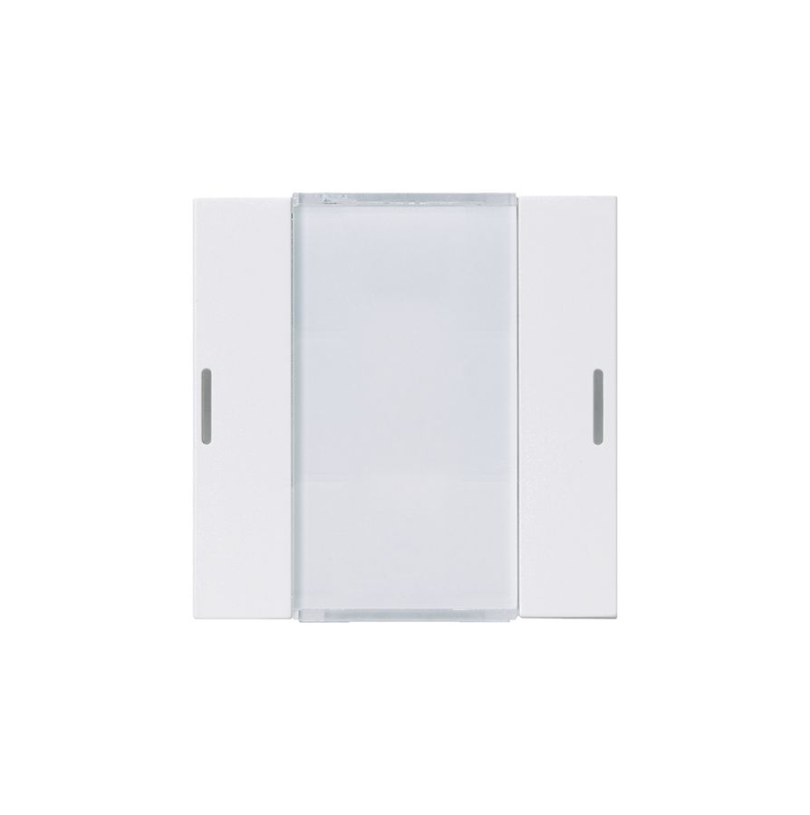 Face poussoir Hager basico KNX double LED blanc 45×45mm