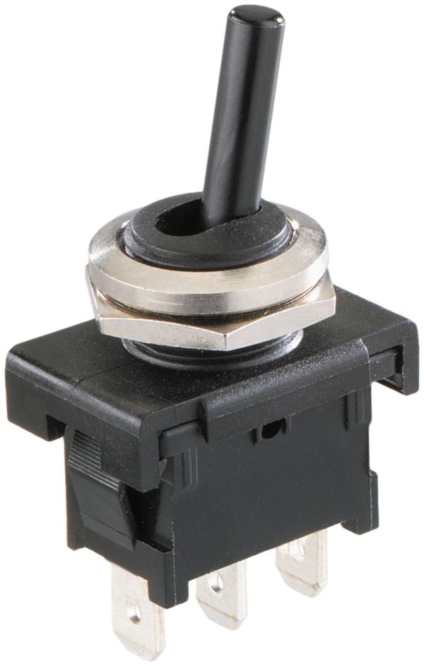 Interruttore a leva INS ELBRO, 6A/250V 1L, UM, saldare, nero