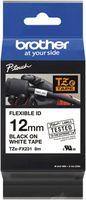 Schriftbandkassette Brother TZe-FX231 Flex 12mm×8m, weiss/schwarz