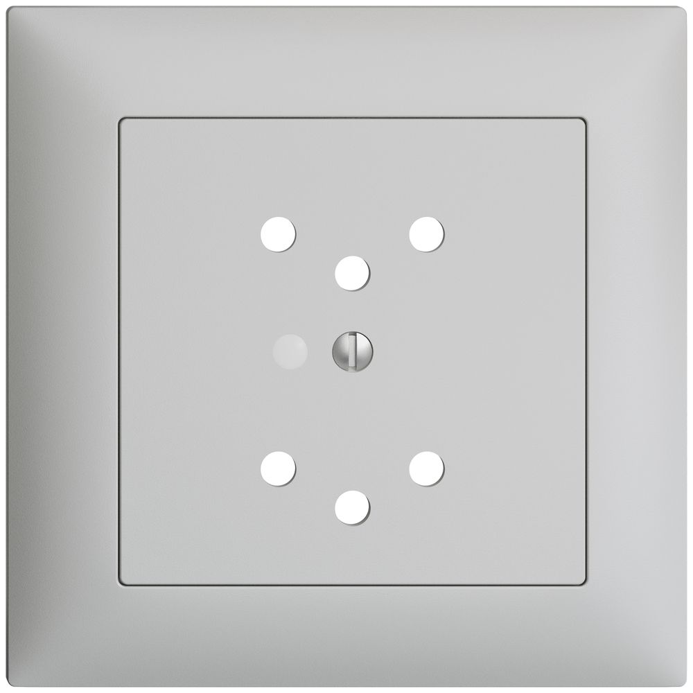 UP-Frontset EDIZIOdue hellgrau 88×88mm 2×T12 mit Linse