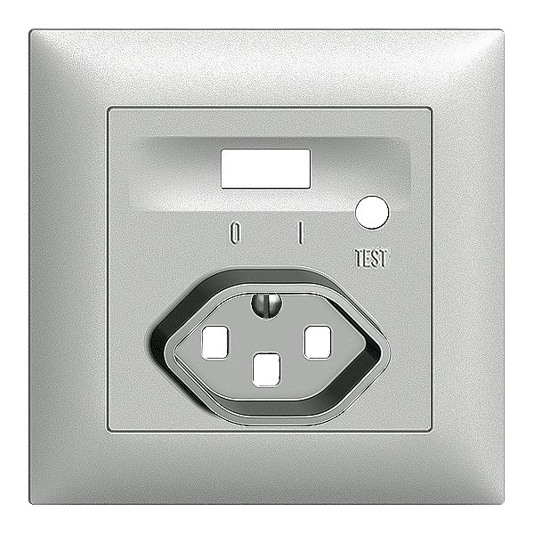 Frontset EDIZIOdue zu FI-Steckdose silver