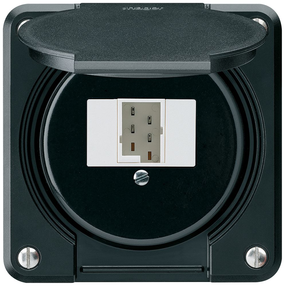 UP-Anschlussdose robusto IP55 schwarz 1×TT83