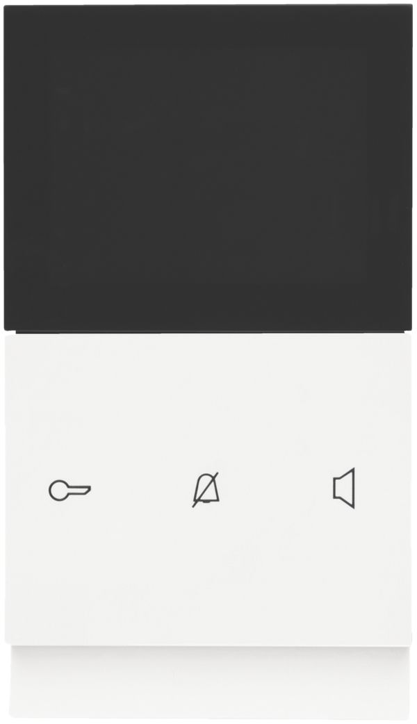 AP-Innenstation-Set Video Hager elcom.touch, 2-Draht, inkl.Designrahmen, weiss