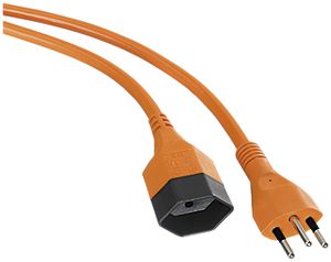 Verlängerung 3×1.5mm² 5m PUR T12/T13 angespritzt orange
