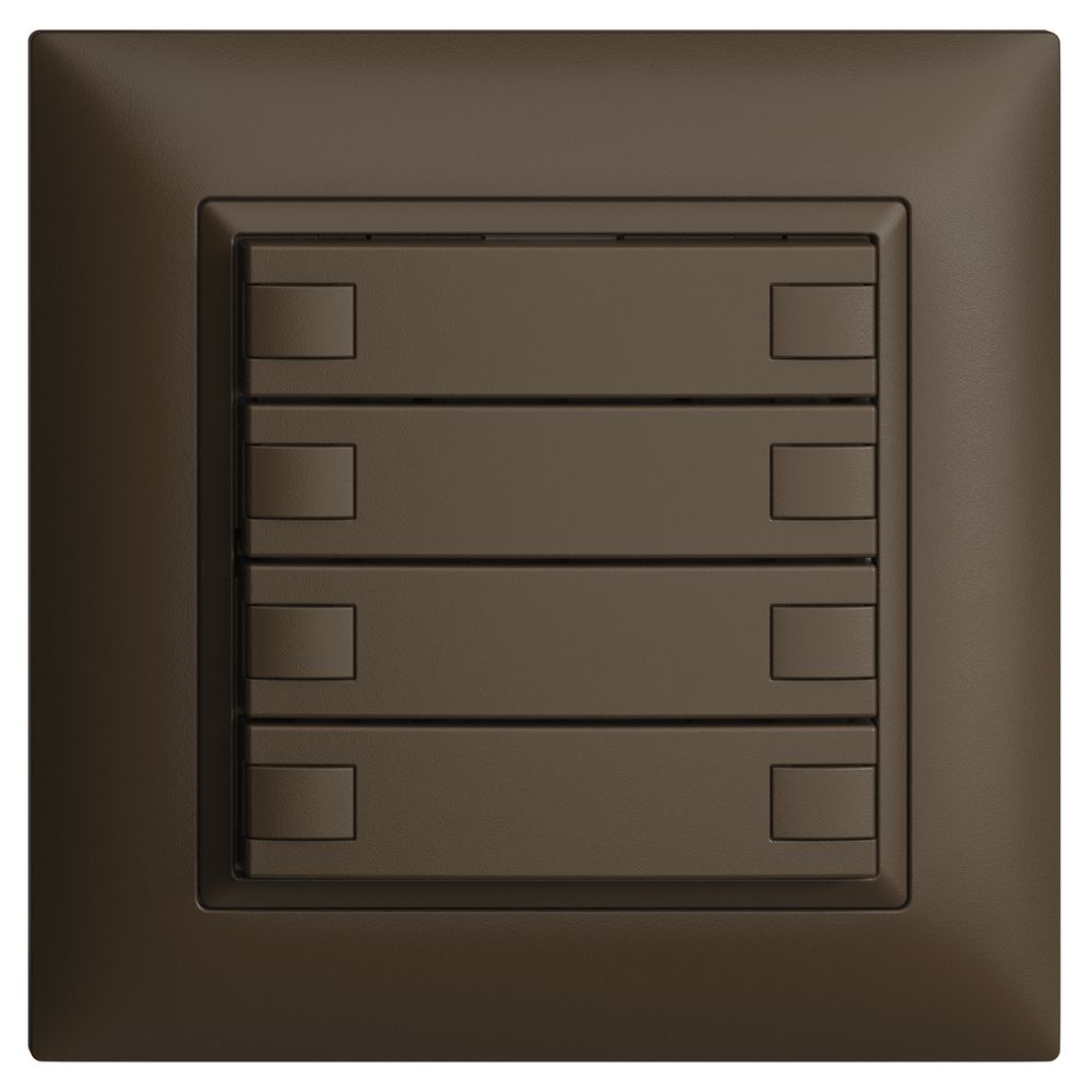 UP-KNX-Taster RGB EDUE FMI, 250mW, o.LED, 4×Taste, 2×Tastenb., cof