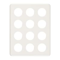 Abdeckplatte 4×3 12×43mm weiss