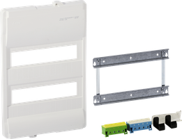 Ausbaupaket Hager volta ohne Rahmen/Tür 2-reihig