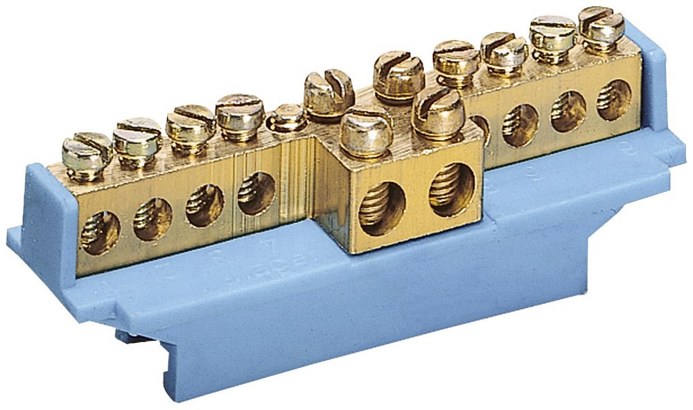 Barrette à bornes neutre Hager 2×16/8×10mm²