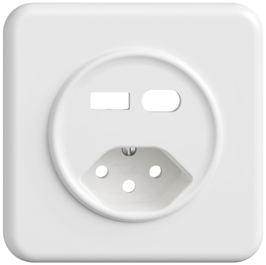 UP-Montageset Feller STANDARDdue für Steckdose USB Typ A+C + Typ 13 weiss