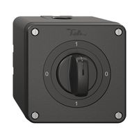 NAP-Drehschalter NEVO, 0/1L, mit Drehgriff, KS, 0-1-0-1, schwarz