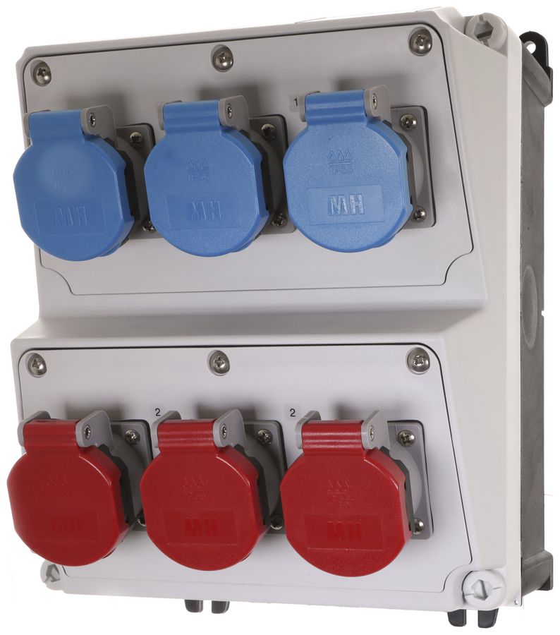 Distributore di corrente Mennekes Amaxx 3×T23 3×T25 IP44
