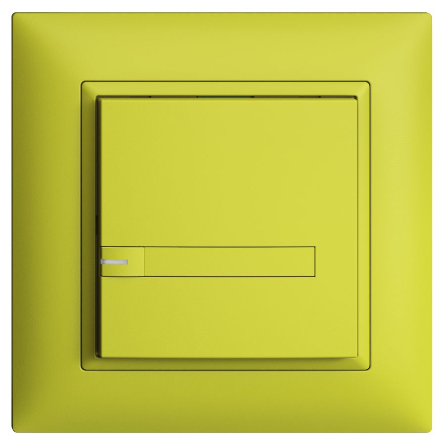 UP-KNX-Taster RGB EDUE FMI, 250mW, m.RGB-LED, m.Papier, 1×Taste, 1×Tastenb., lem