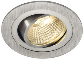 Downlight LED INC SLV NEW TRIA, 9.1W 645lm 2700K 38° rond IP20 alu brossé